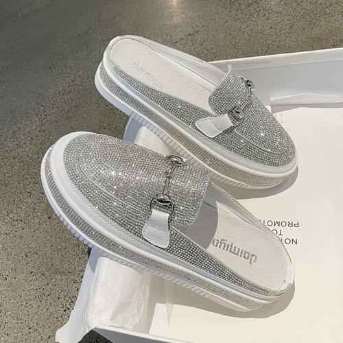 Genuine Leather Women Indoor Home Slipper Women Flat Slippers Slip On Fashion Luxury Loafers zapatos de mujer туфли женские обув