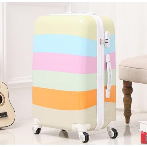Women cartoon Travel Luggage Case Spinner suitcase Men Travel Rolling Case On Wheels Lady Travel Wheeled Suitcase trolley bag