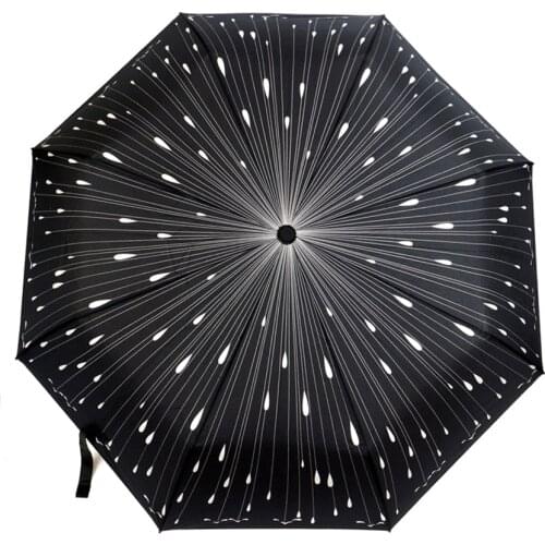 Creative Meteor Fully Automatic Umbrella Fashion Black 3 Folding Sun Umbrella Rain Women Men Umbrella Windproof Large Parasol