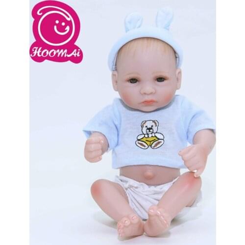 10Inch Tiny Lovely Doll Lifelike Bebe Reborn Baby Dolls 25CM Full Silicone Vinyl Newborn Babies Toy Kids Birthday Christmas Gift