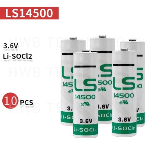 10PCS/lot New for LS14500 AA ER14505M 3.6v 2600mah lithium battery,instruments and meters backup power supply