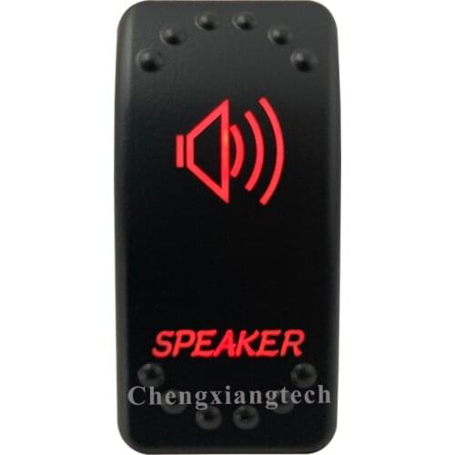 12V 20A / 24V 10A Dual Red Led 5P On Off SPST Rocker Switch Speaker Waterproof for Car Boat Truck Circuit Breaker