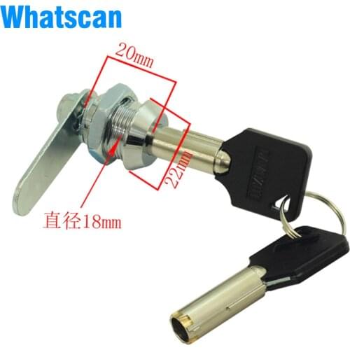 22mm Tubular Pump Key With Lock Cylinder Safty Box Key Anti-theft Blank Key Lock Strongbox Key Turning Cam Lock Cylinder tools