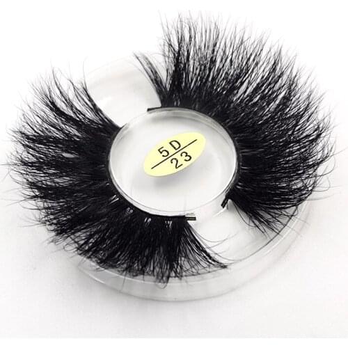 25mm 5D 23 Handmade Real Fluffy Long Mink Lashes Natural Dramatic Fluffy Soft Wispy Volume False 6D Eyelashes 3D Mink Lashes