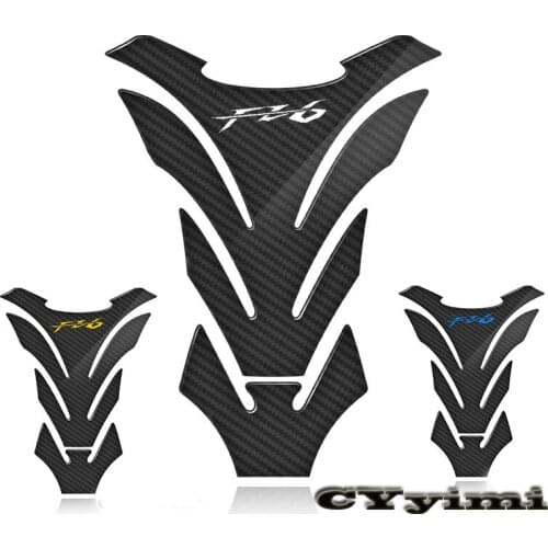 3D Carbon Fiber Motorcycle Fuel Tank Pad Cover Protector Decal Stickers For Yamaha FZ6 FAZER