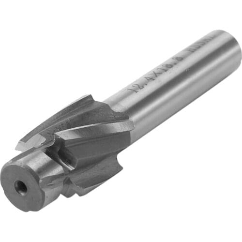 ABSF 1Pc 4 Flute HSS Counterbore End Mill,Pilot Slotting Tool Milling Cutter Countersink End Mills CNC Machine Router Bit