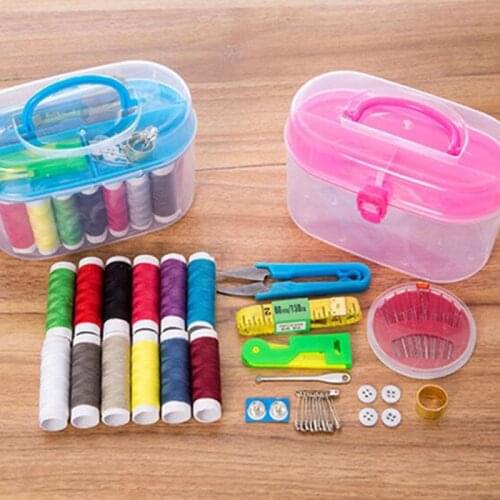 49pcs Sewing Accessories Portable Sewing Box Needle Quilting Thread Tools