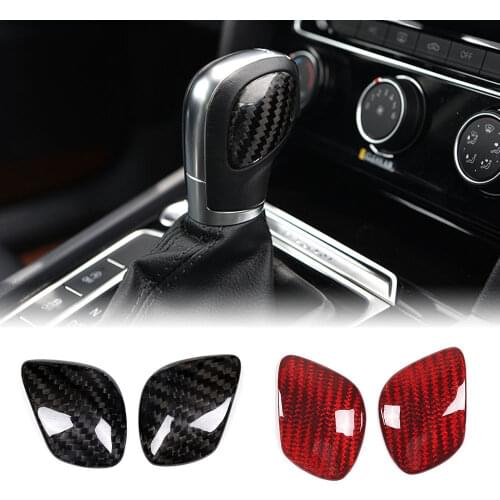 Real Carbon Fiber Car Gear Knob Panel Decoration Sticker For Volkswagen VW Golf 5 6 7 GTI Passat B6 B7 MK6 MK7 CC Jetta POLO