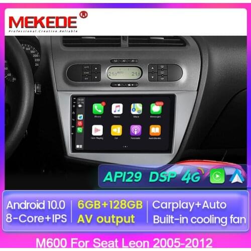 IPS 6+128 Android 10.0 Car Radio Multimedia Video Player Navigation GPS For Seat Leon 2 Altea 2005 - 2012 WIFI Auto Stereo DSP