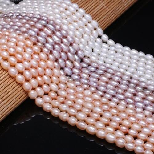 Hot Sale AA Natural Freshwater Pearl Oval Loose Beads 5-6mm For Jewelry Making DIY Bracelet Earring Necklace Accessory