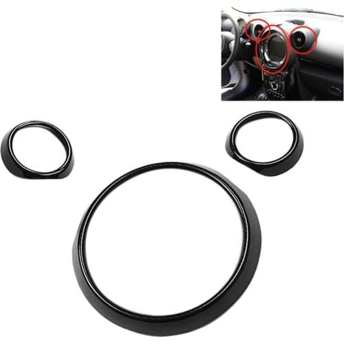 Carbon Fiber Center Console Dashboard Air Conditioner Outlet Cover Trim Panel for 2011-2016 MINI Countryman R60