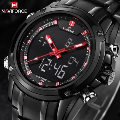 Top Men Watches Luxury Brand Naviforce Mens Quartz Hour Analog LED Sports Watch Men Army Military Wrist Watch Relogio Masculino