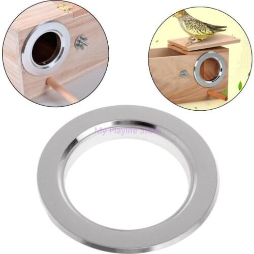 Bird Case Nest Ring Prevent Bite Chew Parrot Squirrel Hamster Chinchilla DIY Cage Box Protection Entrance Loop Metal Supply C42