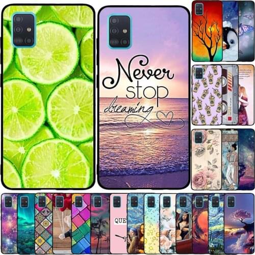 For Funda Samsung A51 Case Soft Silicone Cover sFOR Samsung Galaxy A51 A 51 2019 A515 A515F SM-A515F Cute Phone Cases Couqe Etui