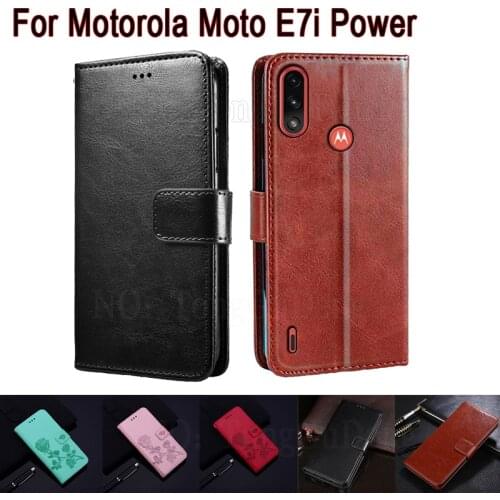 Flip Cover For Motorola Moto E7i Power Case Phone Shell Book For Motorola E7i Power XT2097-14 Case Wallet Leather Stand Etui Bag