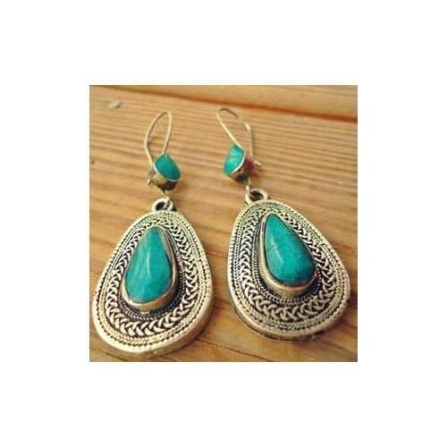 Ethnic Nepal Jewelry 2021 New Fashion Exaggerated Earrings Korean Retro Court Earrings Wholesale