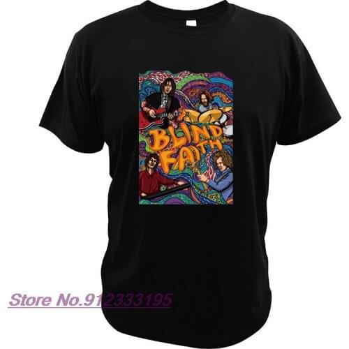 Blind Faith Band T Shirt English Supergroup Tshirt 100% Cotton Soft Crew Neck Short Sleeve Premium Camisetas
