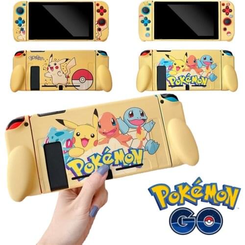 Pokemon Pikachu Switch Game Console Soft Shell Nintendo Protective Cover TPU Cartoon Anime Soft Shell NS Accessories Split Shell