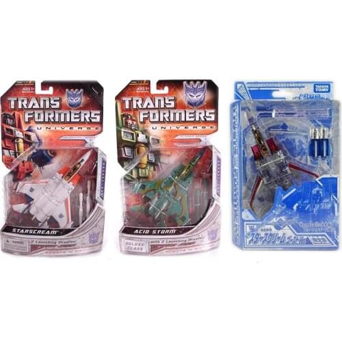 Takara Tomy Transformers Toys Classic 2.0 Enhanced D-Class Starscream Acid Storm Transparent Aircraft Model Boxed Toys