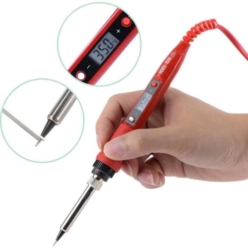 Electric Soldering Iron Kit with 5 Solder Tips Digital Solder Gun for DIY Hobby Projectsm Jewelry Repairing, US Plug