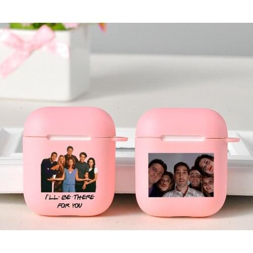 Beauty Cute Best Friends TV Show Air pods Cover For Airpods 2 Case Headphone Accessories For Airpod Cases Silicone Light Pink