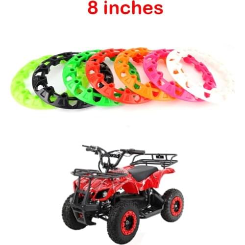 2pcs 8-inch ATV Wheel Trim Hub Protection Decor Rim Cap Universal Vehicle All Terrain wheel Plastic Cover fit to 8inch tires