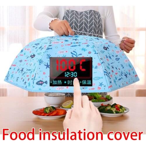 Kitchen Heat Preservation Food Cover Foldable Vegetable Cover with Aluminum Foil Dishes Cover Insulation Nets