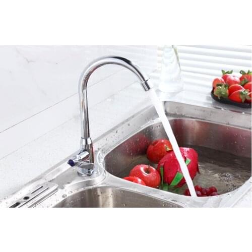 Copper Single Cold Kitchen Faucet, Chrome Kitchen Sink Faucet pull out, Rotated Single Hole water Basin Faucet Mixer