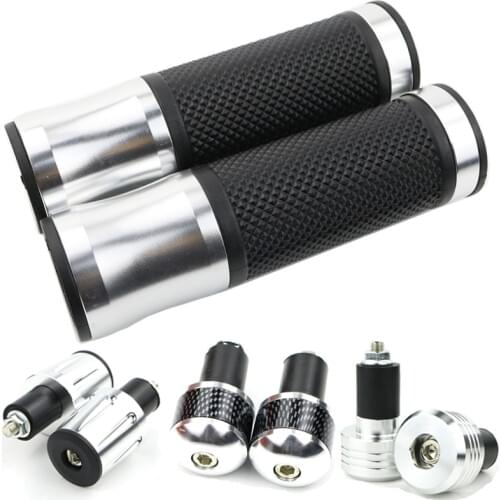 Motorcycle CNC Aluminum and Rubber Handle Bar Grip Ends Handle Bar For KAWASAKI Ninja 250R 300R 400R 500R 650/650R ER-6n ER-6f