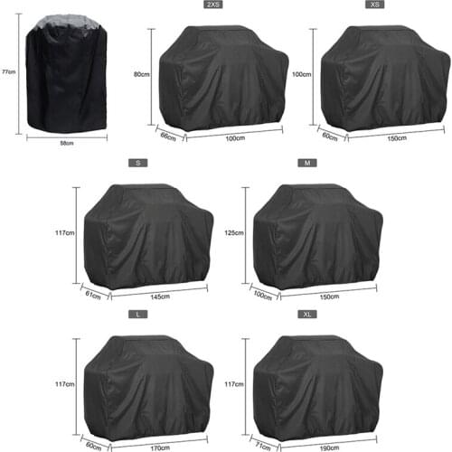 2021 New Fashion Garden Outdoor BBQ Cover Grill Cover Protection Dust-proof Rainproof Cloth Cover Square Barbecue Accessories