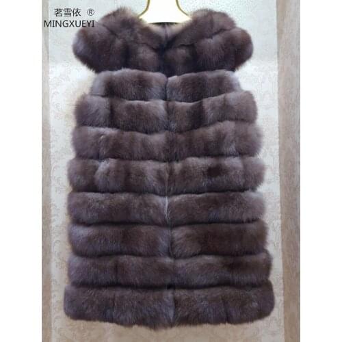 New Really Fox Fur Coat Natural Fur Clothing Along The Fox Jacket Fur Coat Womans Real Fur
