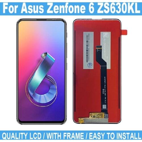 6.4" New LCD For Asus Zenfone 6 ZS630KL Display Touch Digitizer With Frame For Zenfone 6 ZS630KL Replacement Screen Repair Parts