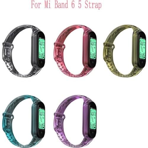 Mi Band 6 5 Strap Silicone Discolor Xiaomi Belt Replacement Watch Band Bracelet Pulseira Smart Sports Fitness Wrist Smart Watch