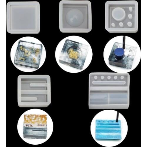 Silicone Mold Card Storage Pen Holder Ashtray Epoxy Resin Mold Jewelry Making