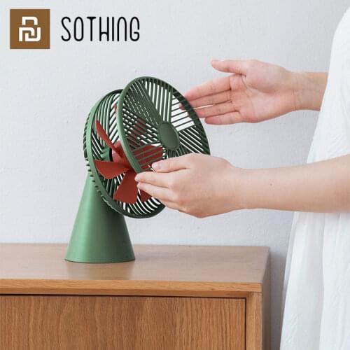 XIAOMI Sothing Desktop USB Rechargeable Fan 4000mAH Battery Portable Fan Mini Cooling Cooler Silent Handheld Fan Cooler For Home