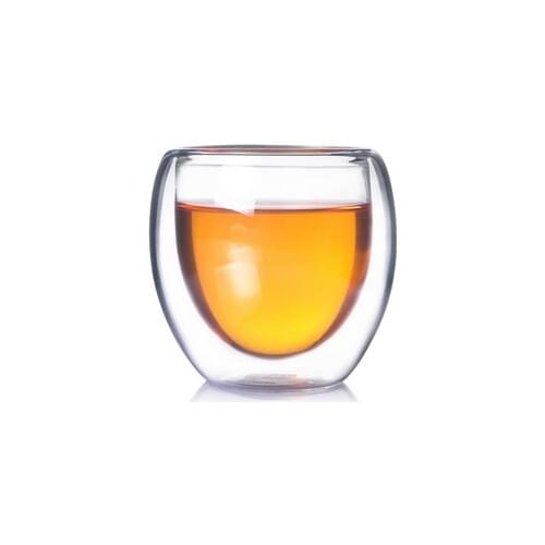 Heat resistant glass tea set double layer cup heat insulation glass cup coffee cup glass cup