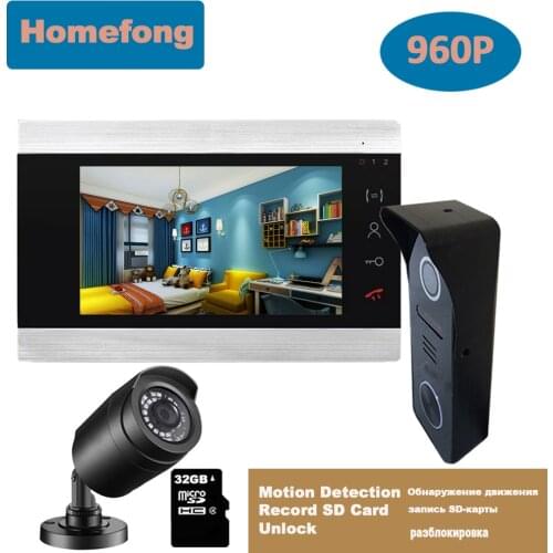 Dragonsview AHD Monitor Video Intercom System Video Door Phone Doorbell Camera Door Access Control RFID Wide Angle Record