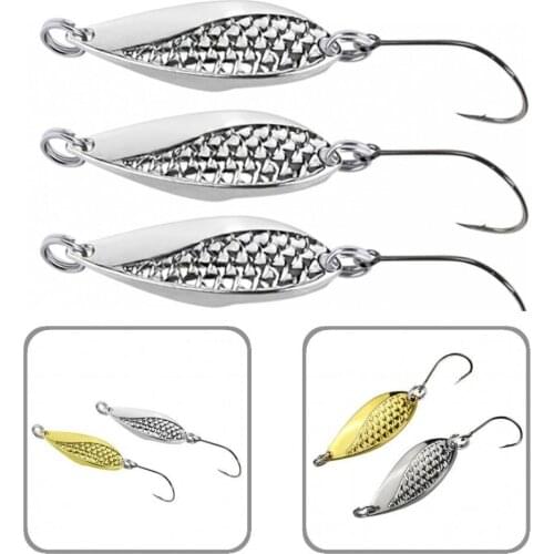 Bright Flakes Zinc Alloy Metal Spinner Spoon Fishing Artificial Bait for Outdoor