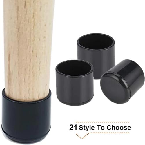 New Rubber Chair Leg Caps Feet Protector Pads Furniture Table Covers Socks Hole Plugs Dust Cover Furniture Leveling Feet