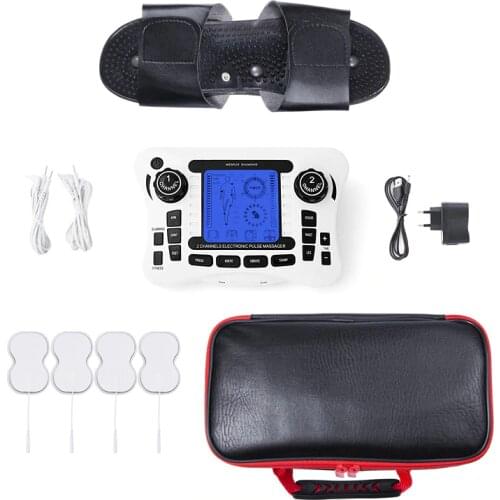 Dual Channel Pain Relieve Body Therapy Massager Physiotherapy Electro Tens Nerve Muscle Stimulator Foot Massage Slippers E-stim