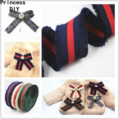 5m/Lot 45mm Grosgrain Polyester Webbing Navy Blue Red Blue Ribbon Bag Decorated Tape Trimming DIY Bag Hair Bow Brooch Accessory