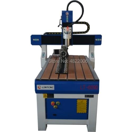 2.2kw 4 axis 6090 wood cnc router 3d cnc milling carving machine made in China with NCStudio MACH3 control system