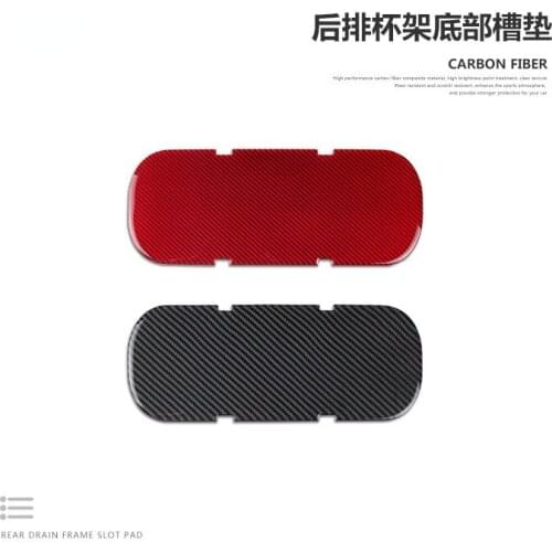 Carbon Fiber For BRZ Toyota 86 rear row cup holder bottom groove pad car water cup frame panel Interior Accessories