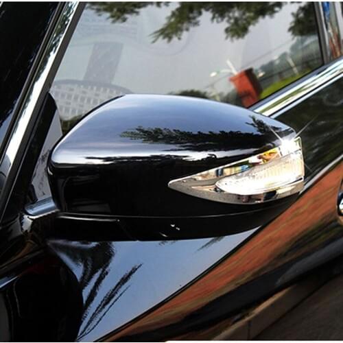 For Nissan TEANA 2016 2pcs Chrome Car Exterior Side Rearview Mirror Covers Protectors Molding Strip Trim Bezel Sticker
