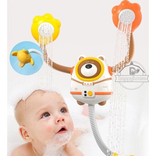 Bath Toys for Kids Electric Cute Bear Sucker BaBy Bath Toys Spray Water Toys for Kids Outside Pool Bathtub Toys Sprinkler
