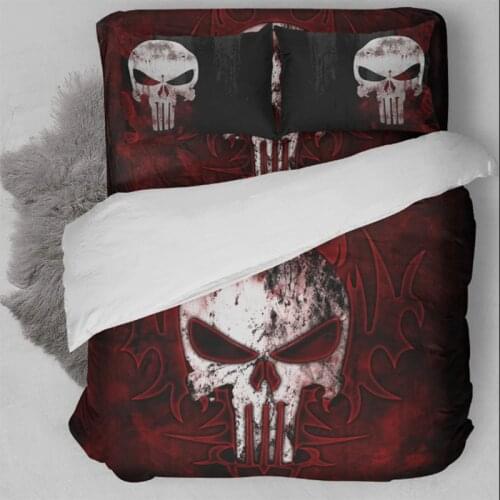 Bedding Set Duvet Cover 3pcs Customized 3D Digital Printing Bedding Set Dropshipping boy gife SKULL