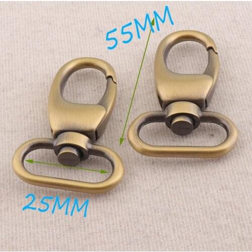 1"(25mm)LARGE Lobster Swivel Clasps,Bronze Hook Clasps Claws Carabiner Purse Strap Handbag Snap Hook Buckle Gate Bag-4 PCS