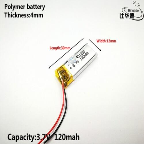 Liter energy battery Good Qulity 3.7V,120mAH,401230 Polymer lithium ion / Li-ion battery for TOY,POWER BANK,GPS,mp3,mp4