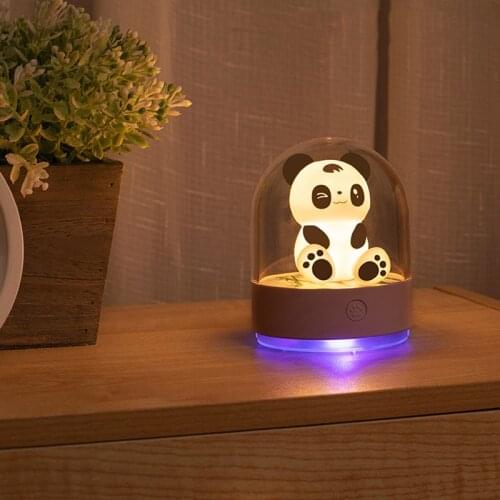 Cute Panda LED Night Lights Home Decoration Warm RGB LED Lamp Aromatherapy Bedside Lights For Children Bedroom Kids Gift