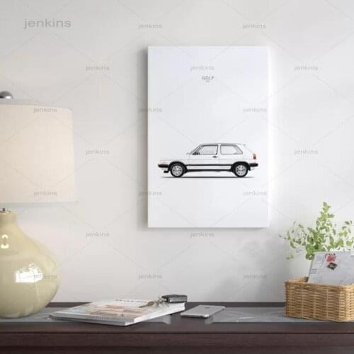 Modular Canvas Home Decoration Prints Painting Posters Modern Private White Car Wall Art Pictures for Living Room Without Frame